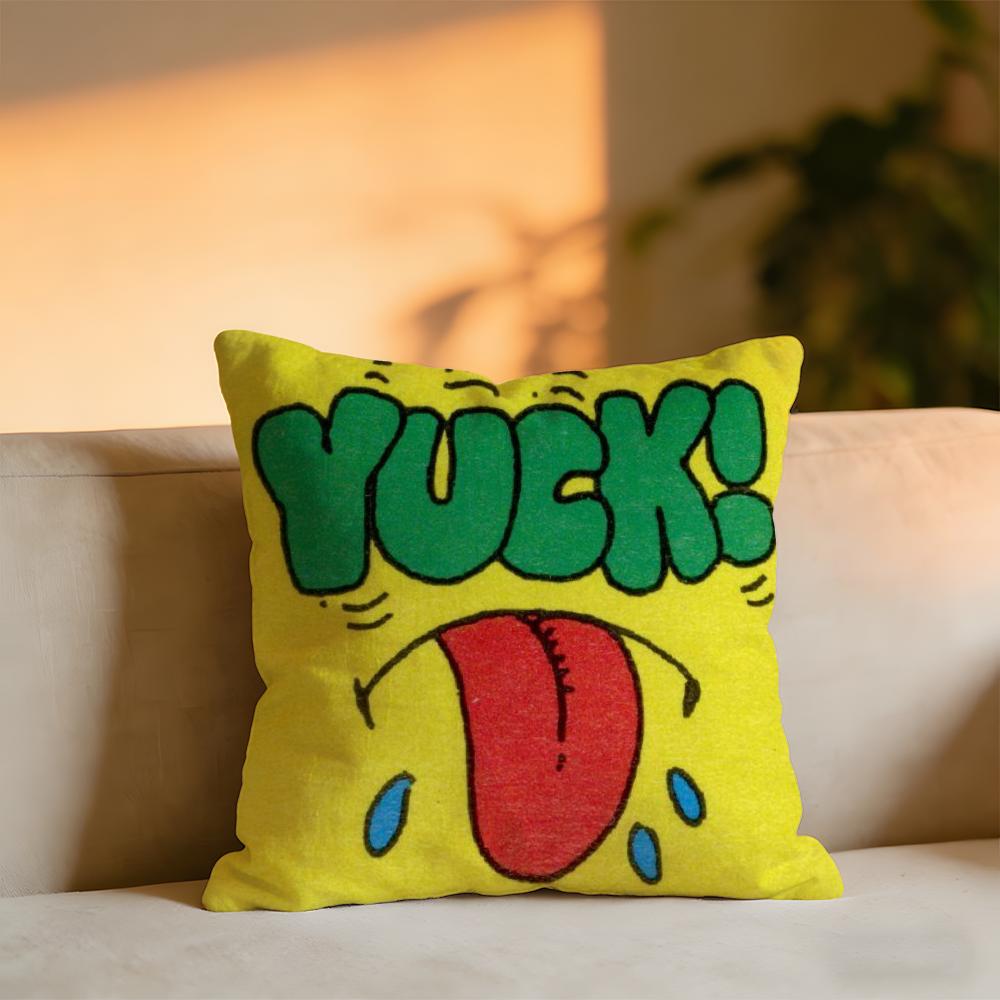 

Stamp Illustration Cushion Cover Cozy Velvet Throw PillowSoft Warm Cushion For Sofa Bed 30x30 cm