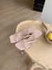Fashion Women's Shoes Silver Thin Heels Ladies' Slippers Pantofle 2025 Slides Shoes Thin Heels Womens Slippers Outdoor Pantofle Slides 2