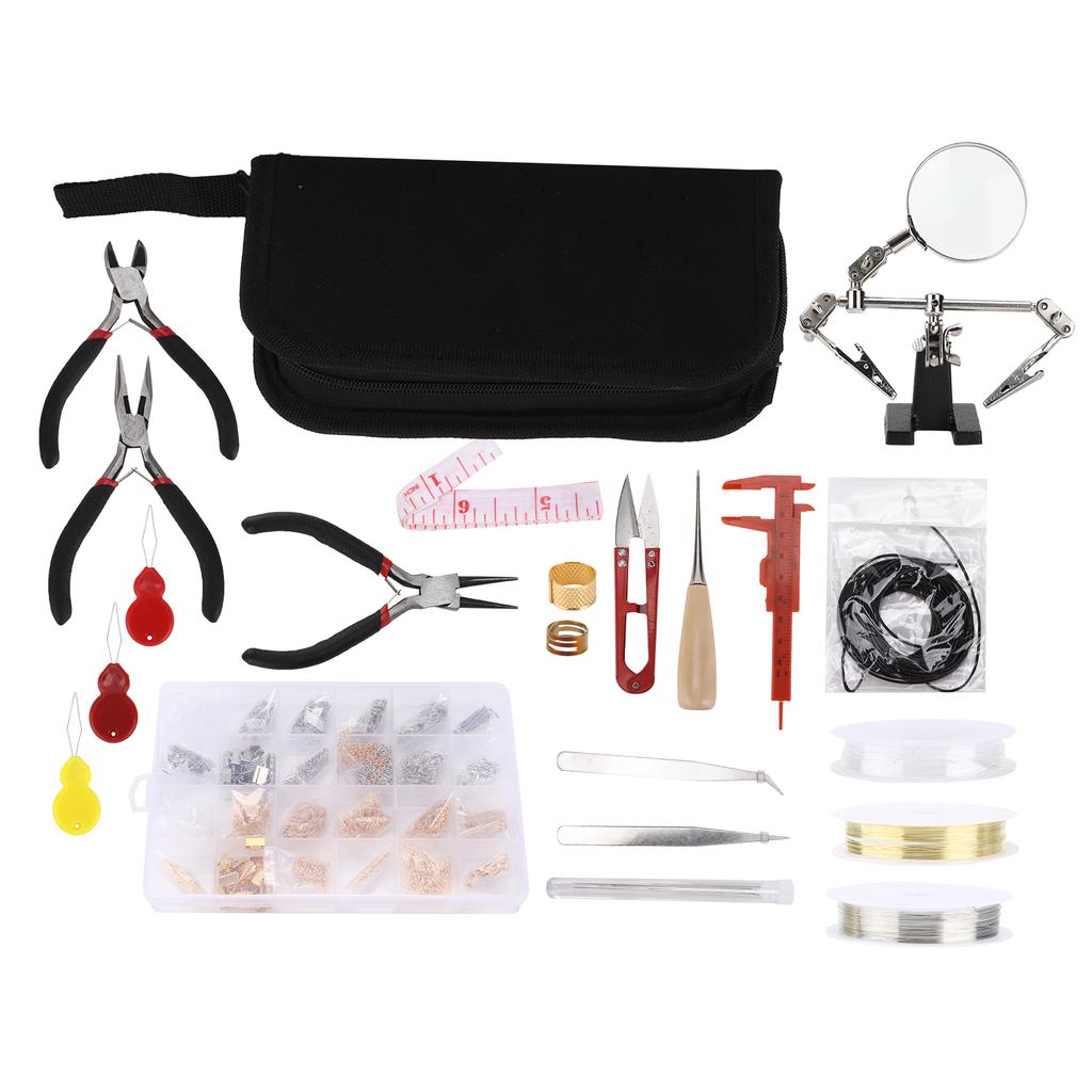 Jewelry Making Set Pliers Necklace Chain Open Ring Kit Beaded DIY Handicraft Accessories