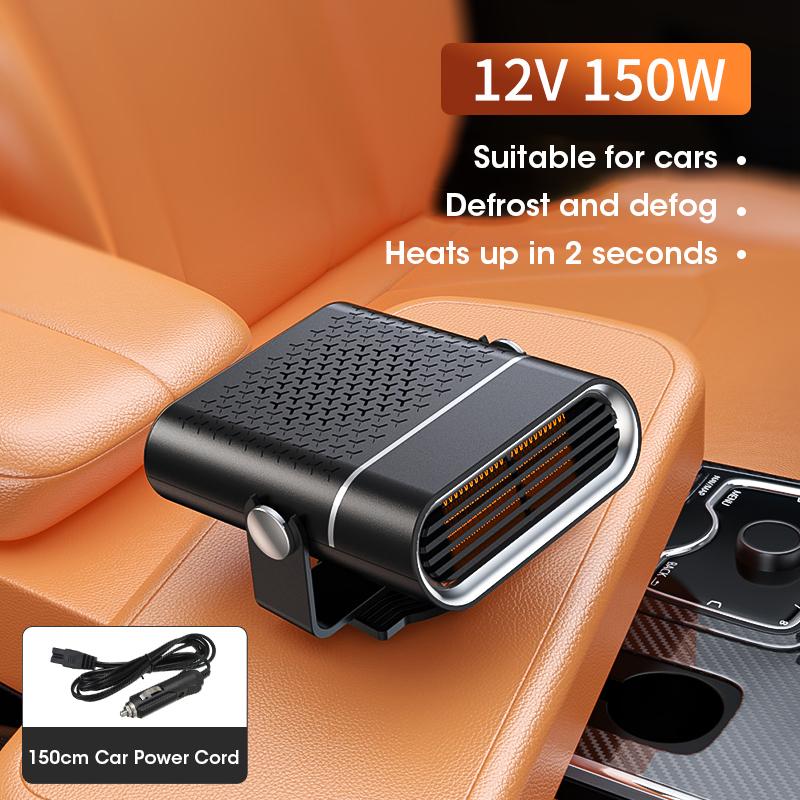 Car Heater Fan 150W 12V/24V Car Heater Electric Cooling Heating Auto Windshield Defroster Defogging Demister Car Anti-Fog Heater