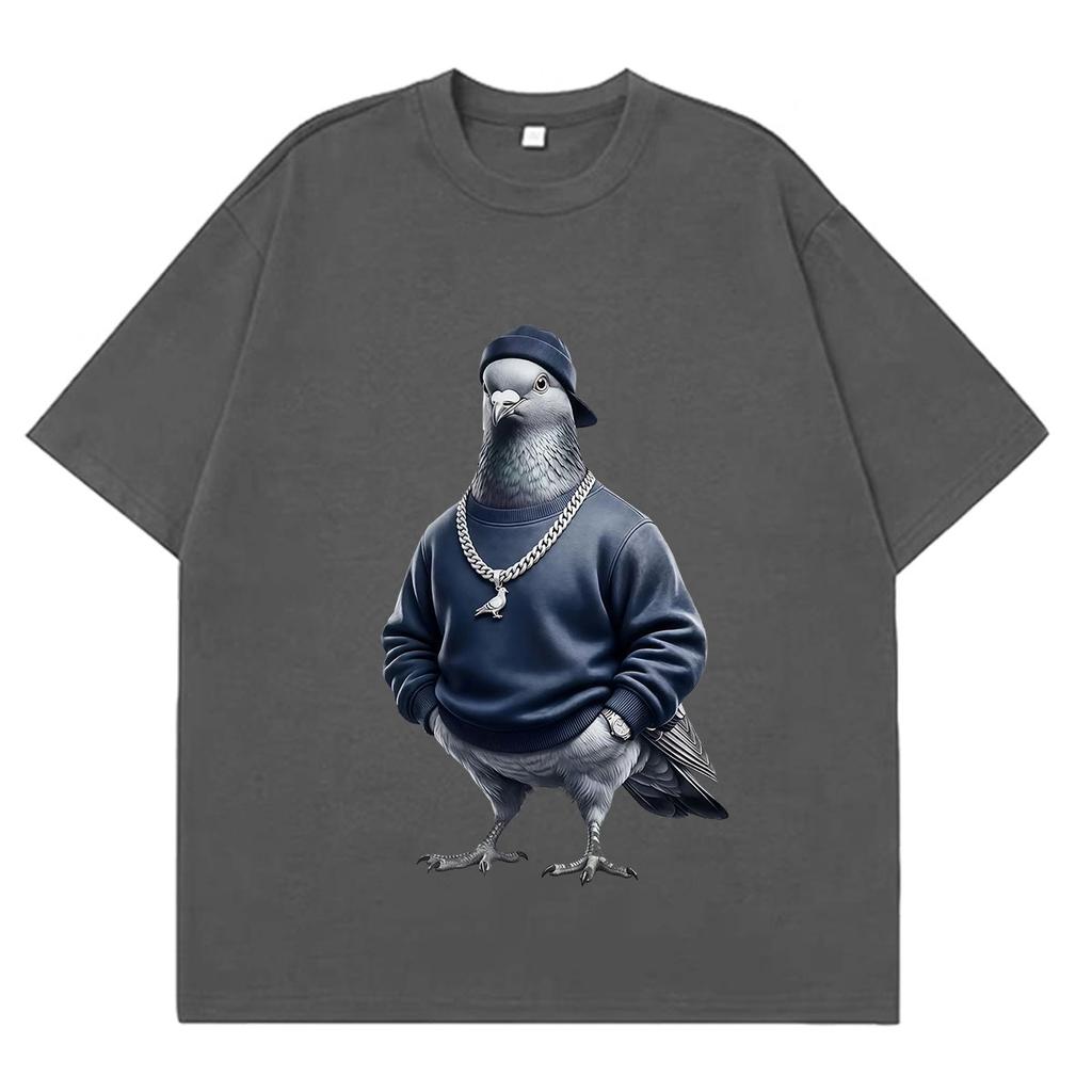 Funny Pigeon Meme Tshirts Unisex Unisex Fashion Hip Hop Tshirt Shortsleeved Loose Casual Cotton Oversized Tshirts Streetwear
