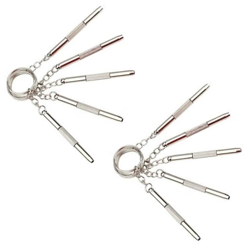 Eyeglasses Screwdriver Repair Kit Precisions 4 In 1 Mini Screwdriver Set Keychain Glasses Sunglasses Watch Electronics