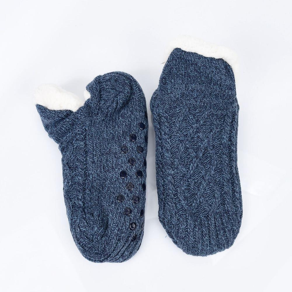 Machine Weaving V-Mouth Fluffy Slipper Socks Velvet Home Floor Socks Indoor Sleep Socks  Winter