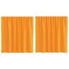 VidaXL Rideaux en voile avec boucles 2 pcs orange 140x140 cm, rideau en filet, rideau transparent, voile de fenêtre, 4102281