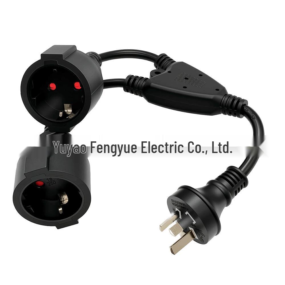 35cm Australian To European Standard Male-Female Power Extension Cord (SAA To European Plug)