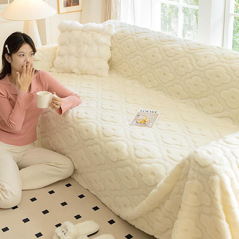 Winter Plush Sofa Cover Cloth Non-slip New Sofa Towel Lazy All-inclusive Universal Sofa Full Cover Blanket