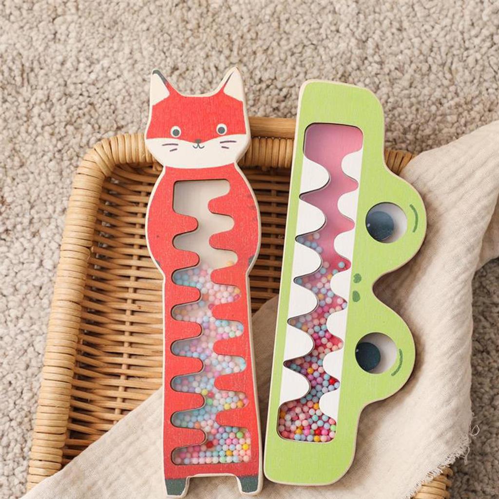 Rainmaker Musical Toy Animal Shape Instrument Beaded Rain Shaker Early Education for Kids