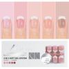 150PCS Coffin Almond Soft Gel Press on Nails 3 in 1 French Nail Tips Removeable 15 Sizes of Nail Art With Design DIY False Nails