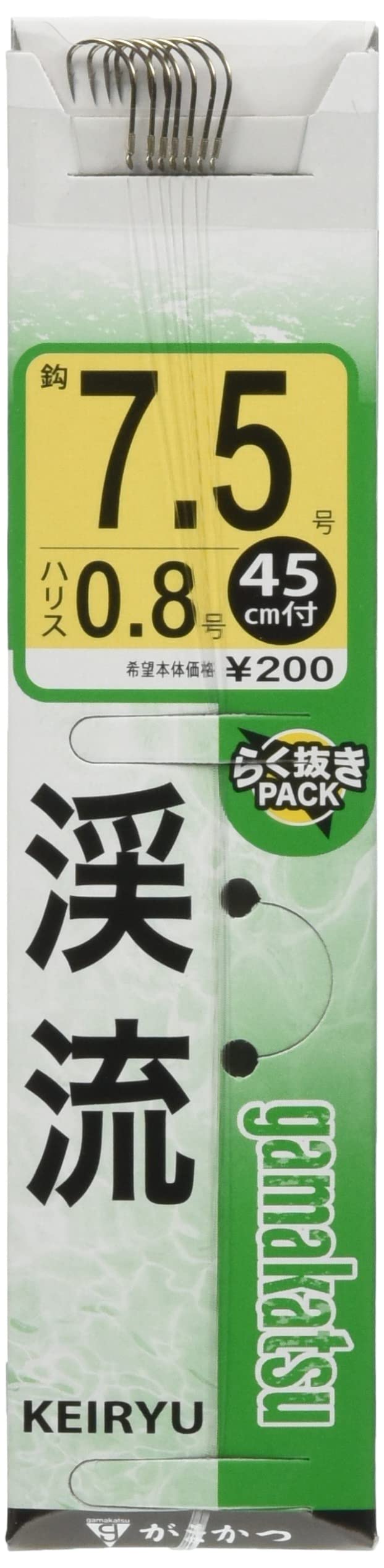 

Gamakatsu Stream Hook with Line, Brown, Size 7.5 - 0.8mm Line