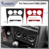 Real Soft Carbon Fiber Sticker for Seat Leon MK1 1M 1999 2000 2001 2002 2003 2004 Car Center AC Control Frame Trim Accessories.