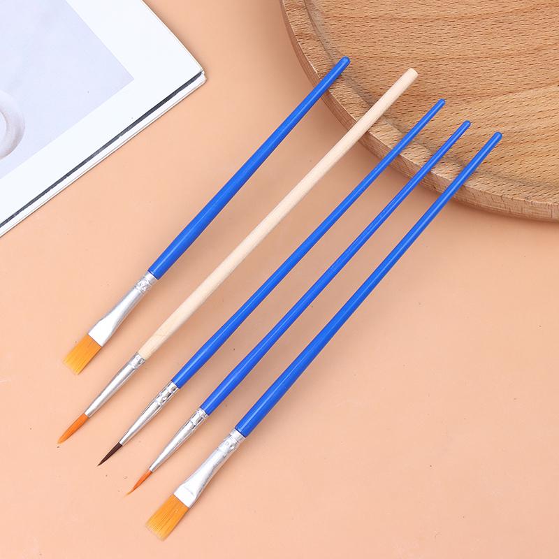 50Pcs Painting Brushes Set Art Round Flat Hair Nylon Hair Paint Brush For Oil Acrylic Watercolor Kids/Artists/Beginners/Student
