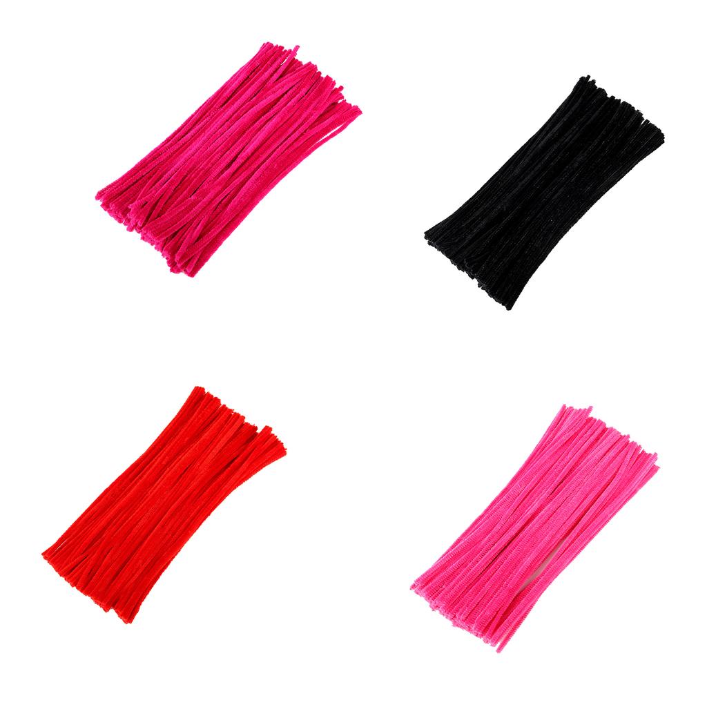 Colorful Chenille Stem Twisted Rod Wool Root Fluffy Bar Iron Wire DIY Handcraft Twisting Bar Hair Clip Decorations