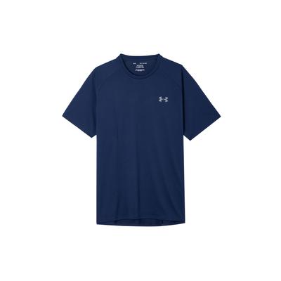 Solid Color Sports Casual Crew Neck Short Sleeve T-Shirt Men Tops Academy-Blue 1358553-408