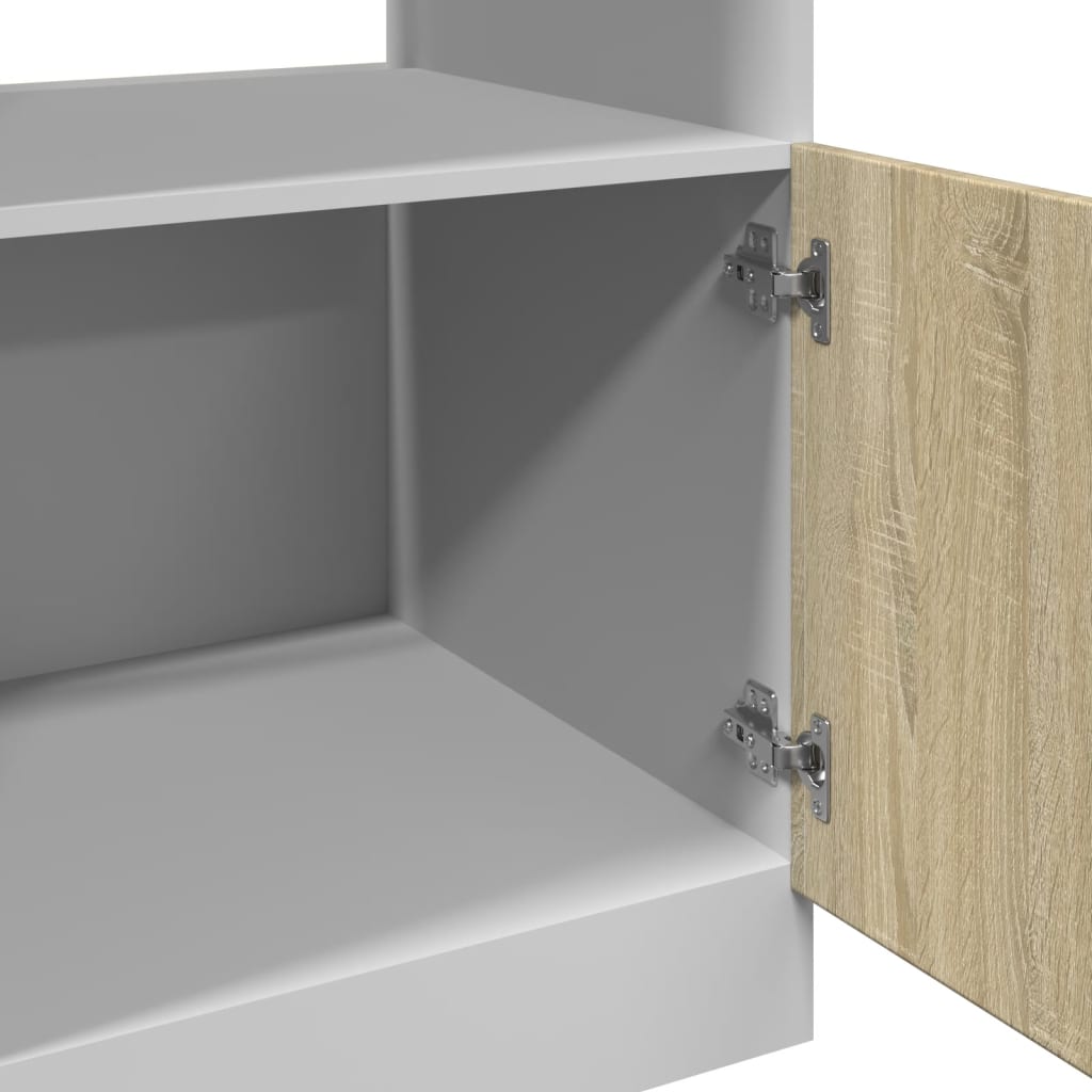 Microwave Built In Cabinet Lyon Sonoma Oak Finish 60 X 57 X 207 Cm Particleboard