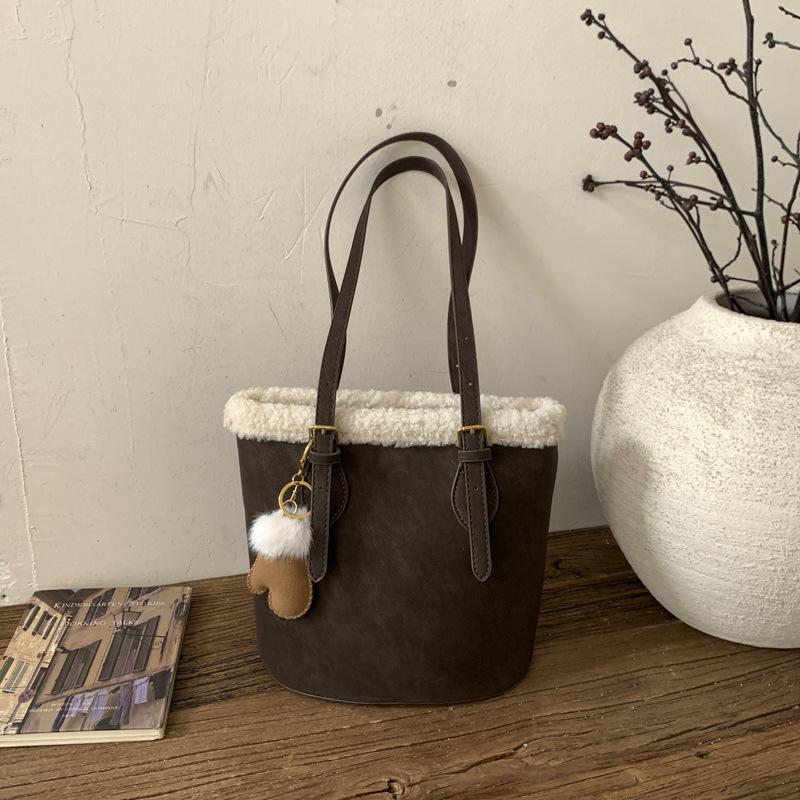 Высококачественная подмышечная сумка женская зимняя новая большая вместимость повседневная портативная сумка-ведро плечевая сумка