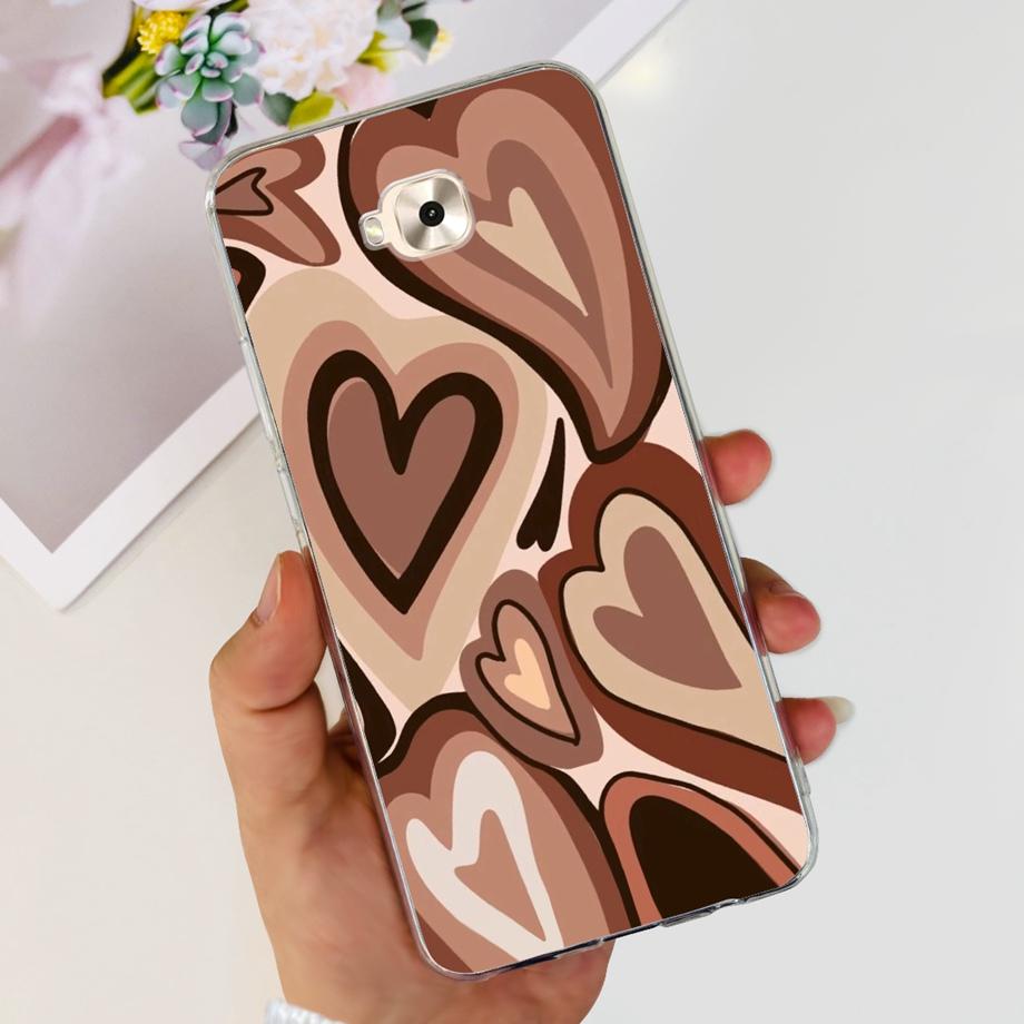 Soft TPU Slim Capa For ASUS ZENFONE ZOOM S ZE553KL Case ASUS ZENFONE 4 SELFIE ZD553KL Back Cover Transparent Cow Print Lion Etui