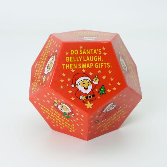 Christmas Santa Swap Gift Exchange Dice 3 x 3in Exchange Gifts Family Game Dice Christmas Stocking Stuffers for Xmas Party Family Night Holiday