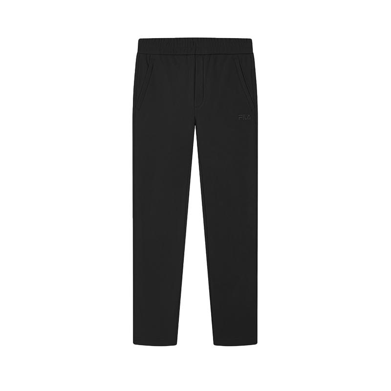 Fila Modern Heritage Fashion Versatile Retro Simple Casual Comfortable Knitted Sports Pants Men Bottoms Black F11M518601FBK