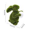 Easters Artificial Grass Rabbit Spring Decors Flocking Rabbit Figurine Sculpture
