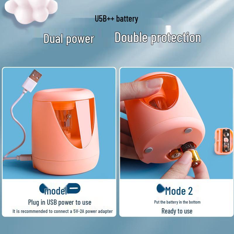 Automatic Electric Pencil Sharpener for Elementary Students - Creative, Rechargeable Design