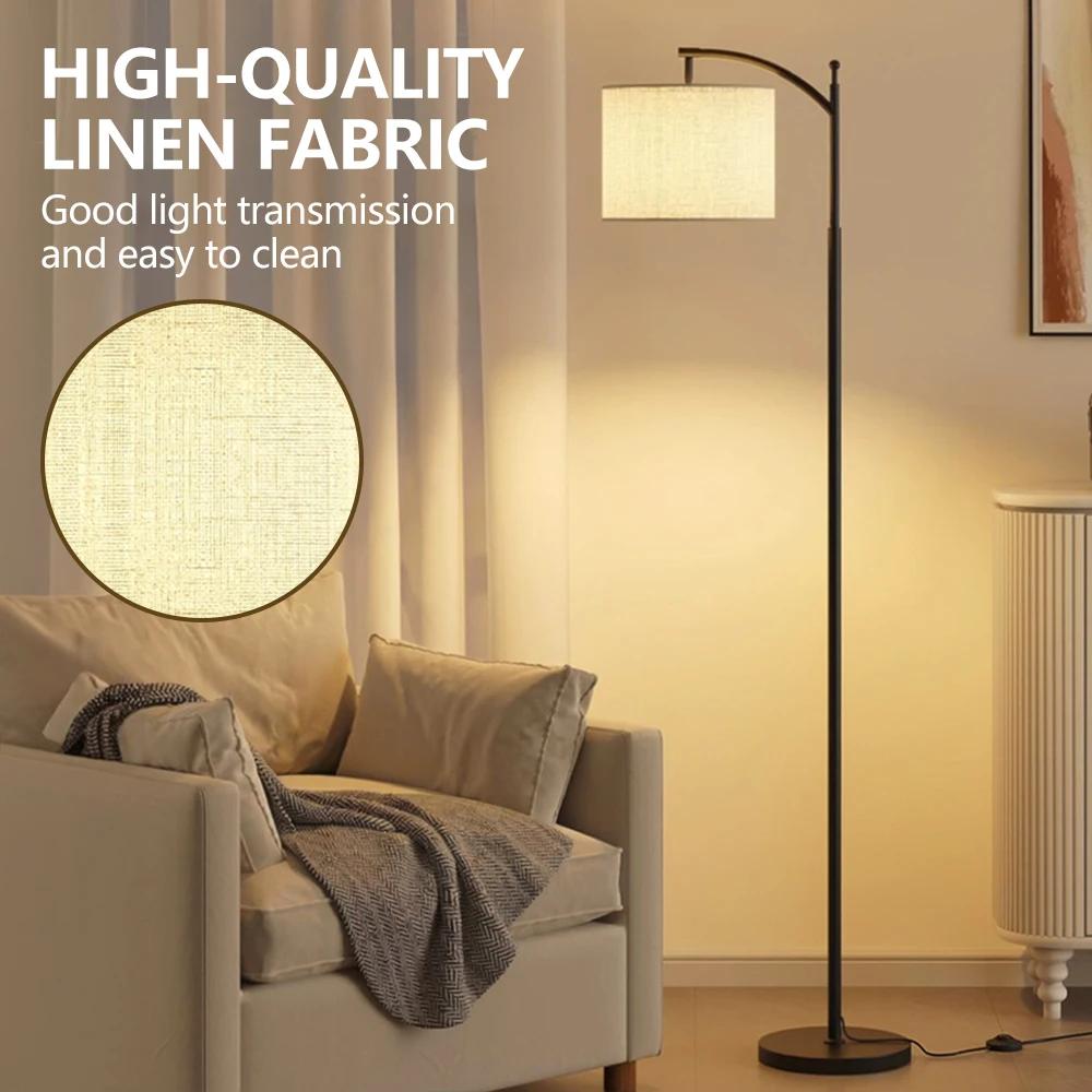 Dimmable Floor Standing Tall Lamp LED Bulb with Lampshade RGB App Music Pickup Colourful Ambient Lighting for Christmas Decor