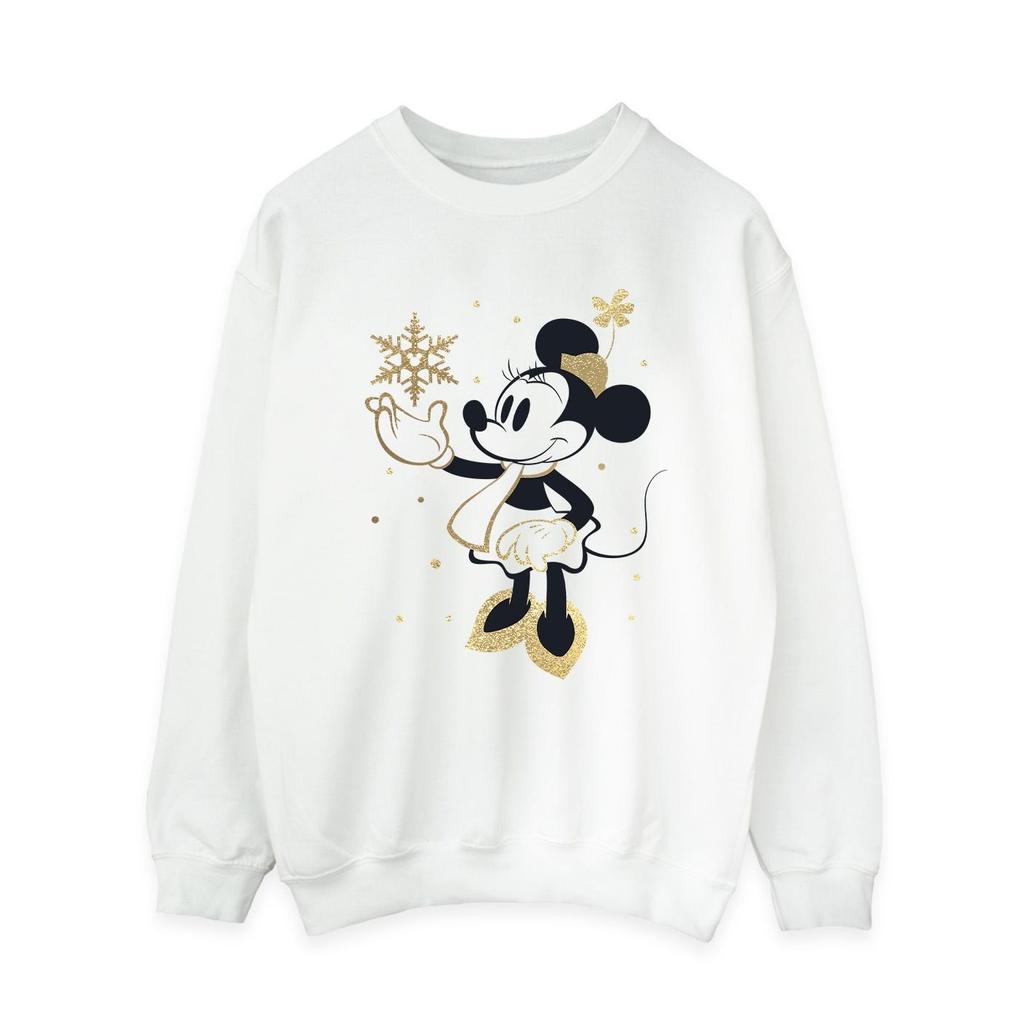 Disney Womens/Ladies Minnie Mouse Snowflake Sweatshirt