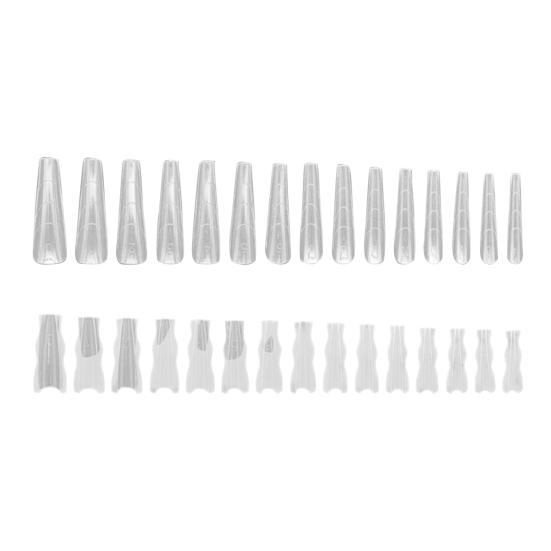 180 ks Sandwichové formičky na nehty Opakovaně použitelné Rychlé prodlužování nehtů Průhledná Dlouhá forma na nehty Dámské Domácí Salon Manikúra Umělecké nástroje