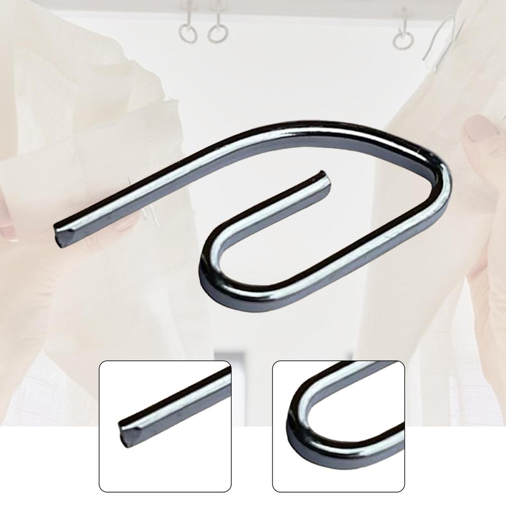 50 Pieces Curtain Hooks Drapery Hooks Convenient Accessories Easy to Install 2.7cmx1.2cm Drapery Pins for Offices Door Window