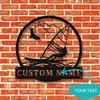 Custom Metal Wall Art Surfing Name Sign Handmade Gift for Men