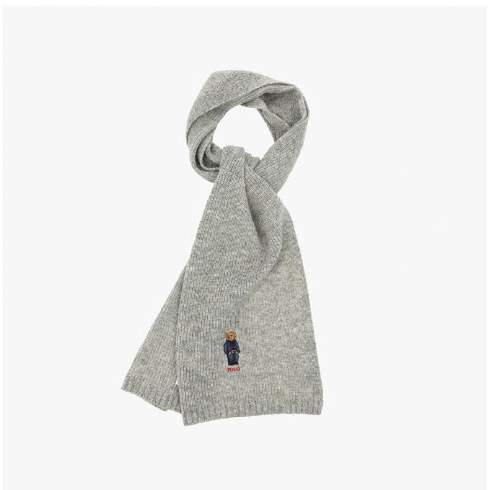 Polo Ralph Lauren Solid Denim Bear Knit Scarf Pc1464 032