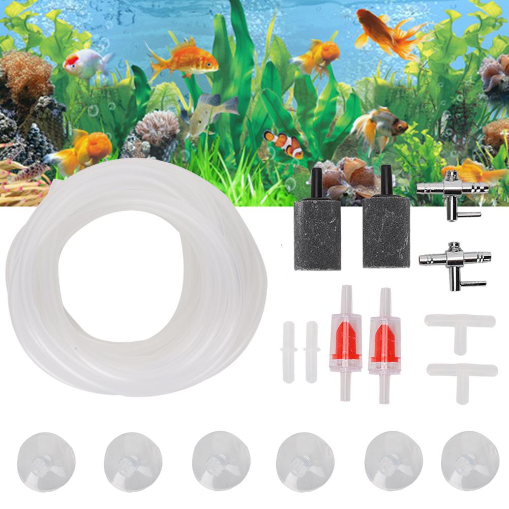 Aquarium Air Pump Fittings Fish Tank Oxygen Compressor Accessories 3 Way Straight Direct Link for 4mm PipeKit