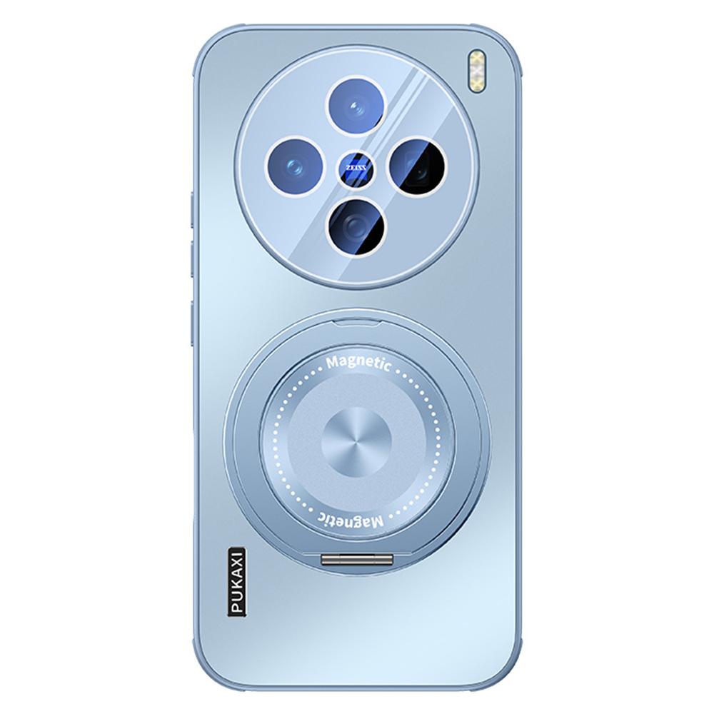 

For vivo X200 5G Case Compatible with MagSafe Kickstand TPU PC Heat Dissipation Phone Cover Blue