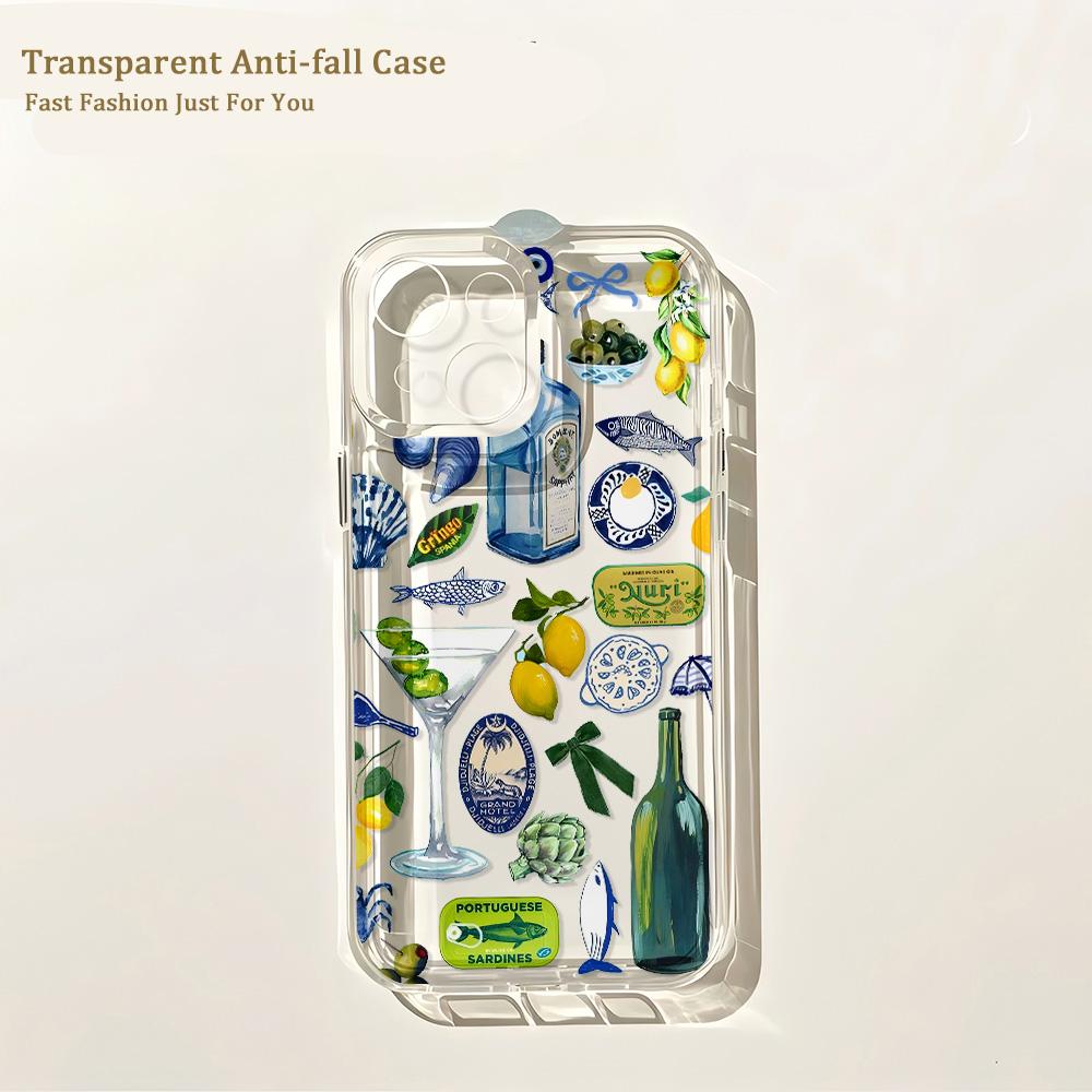 

Seaside Scenery Wine Lemon Phone Case For Samsung Galaxy S26 S25 S24 S23 S22 S21 S20 FE Note 20 10 Edge Plus Ultra Lite 5G Cover Samsung Note20