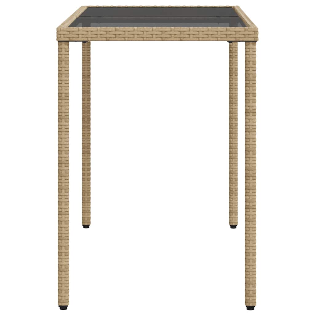 5 Piece Outdoor Dining Set with Cushions Beige Mix Poly Rattan