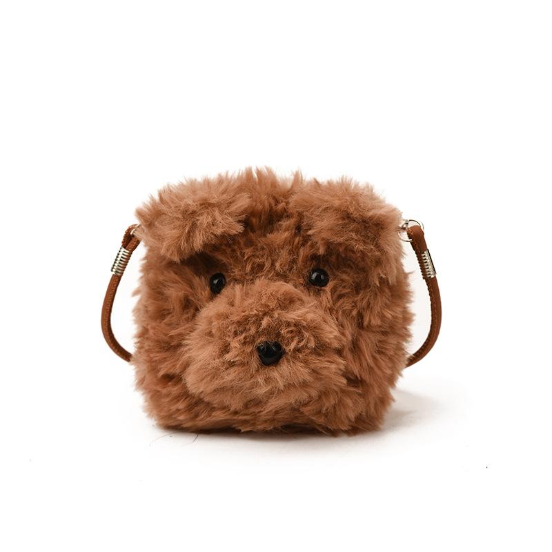 

Cute and Soft Plush Bear Single-shoulder Bag for Boys and Girls, Small and Mini Baby Crossbody Bag small коричневый