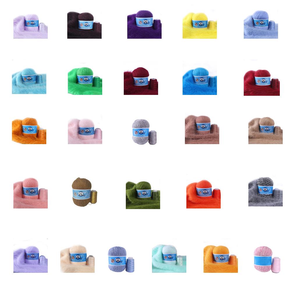 50g Soft Warm Knitting Yarn Warm Crochet Thread Hand-knitting for Sweater Beanie Hat Cap Blanket Beginner Needlework Accessory
