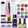 Acrylic Powder and Liquid Set Nail Extension Kit Nail Brush Nail Art Accessories Professional Manicure Set Clear 5pcs