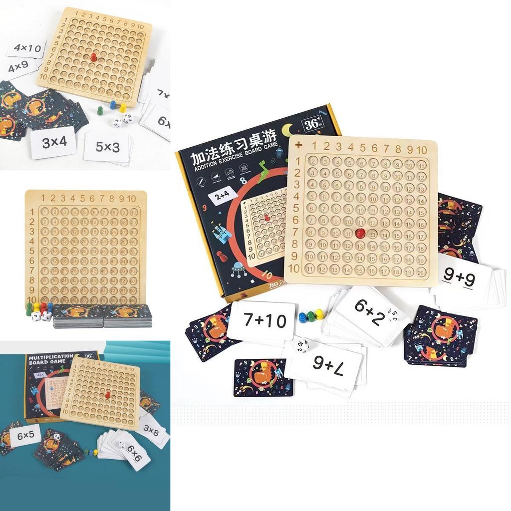 Wooden Multiplication Table Educational Toy For Kids Learning Math Skills And Mental Arithmetic