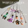 Cartoon Doll Beaded Lanyard: Earphone & Mobile Case Pendant