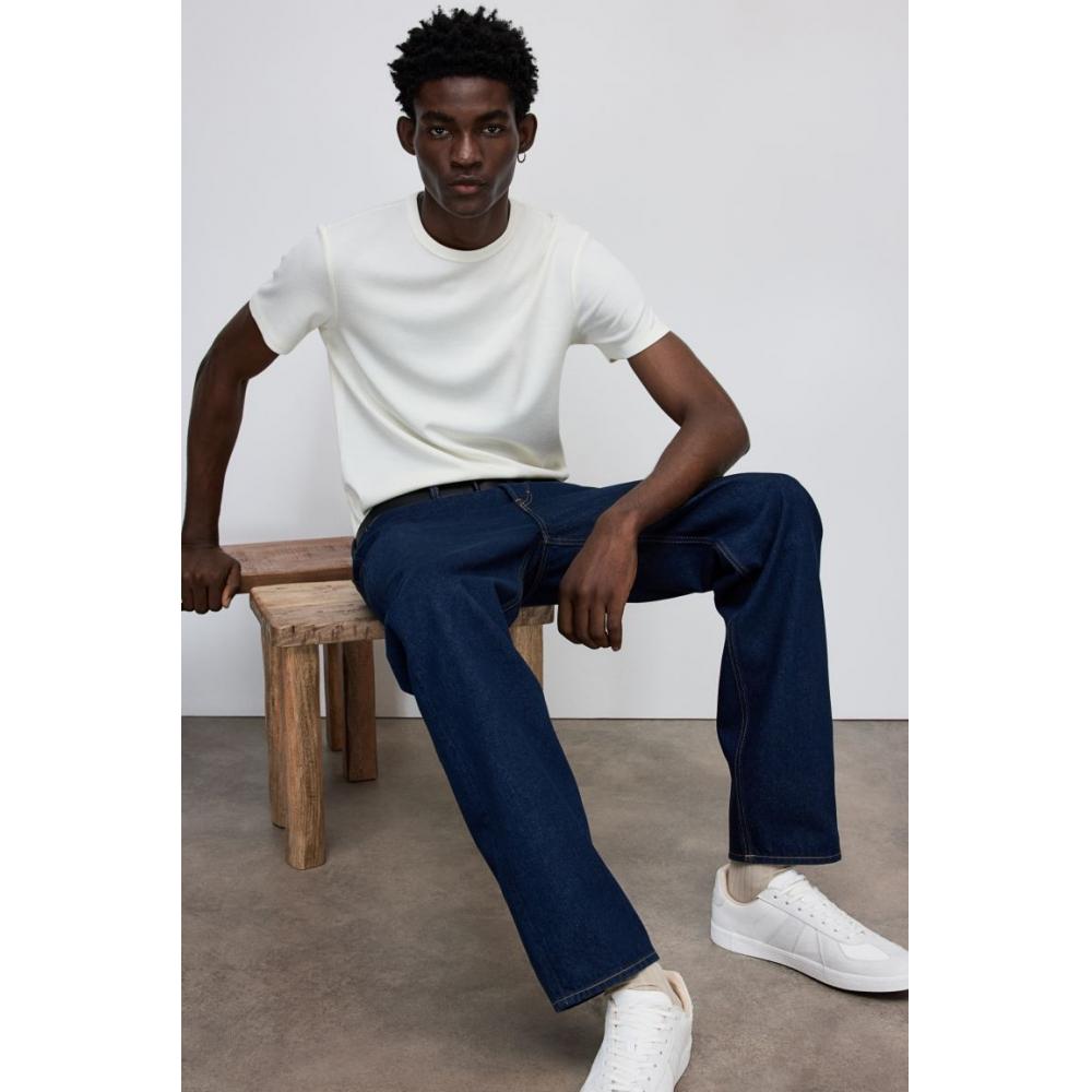 H M Relaxed Fit Jeans Navy Blue