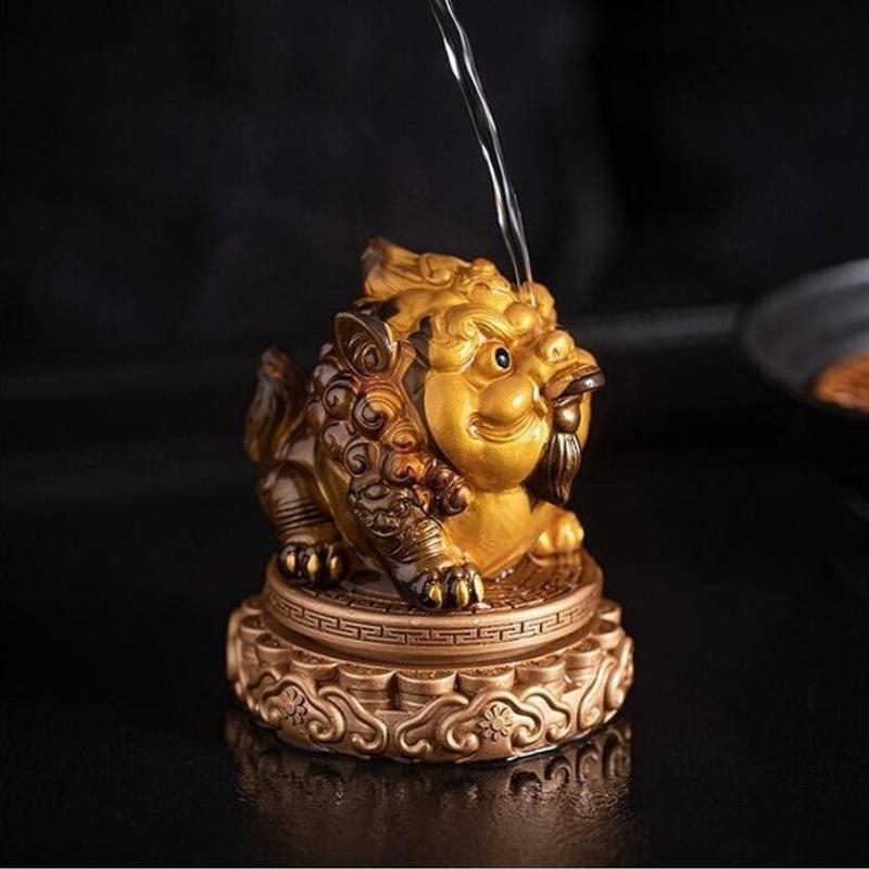 Colorchanging Tea Pet Ornament Boutique Can Raised Rotating Pixiu Tea Table Tea Tray Tea Ceremony Accessories Kung Fu Tea Tool