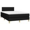 Maison Exclusive - Sommier à lattes de lit matelas et LED noir 120x190 cm tissu