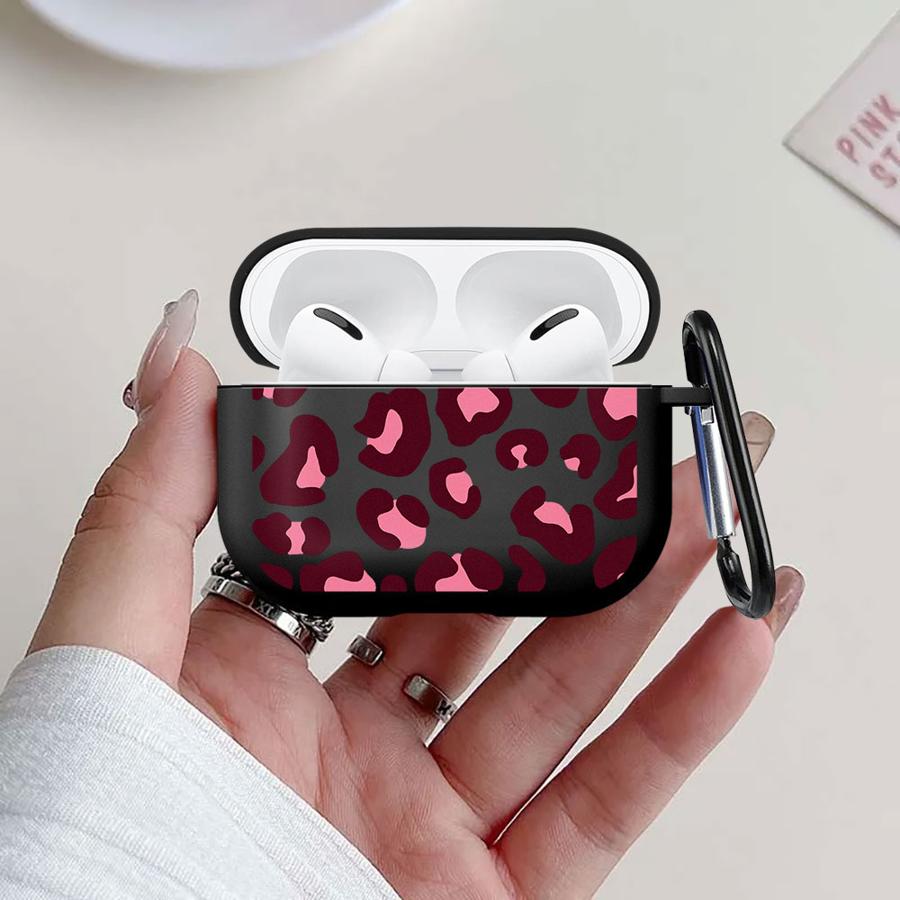 Pink Leopard Print Earphone Cases Cover Case For Airpods Pro2 2 Pro 3 Pro3 4 1