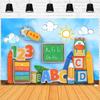 Back To School Photography Backdrop Children First Day of Preschool Chalkboard Classroom Teacher Student Party Photo Bac