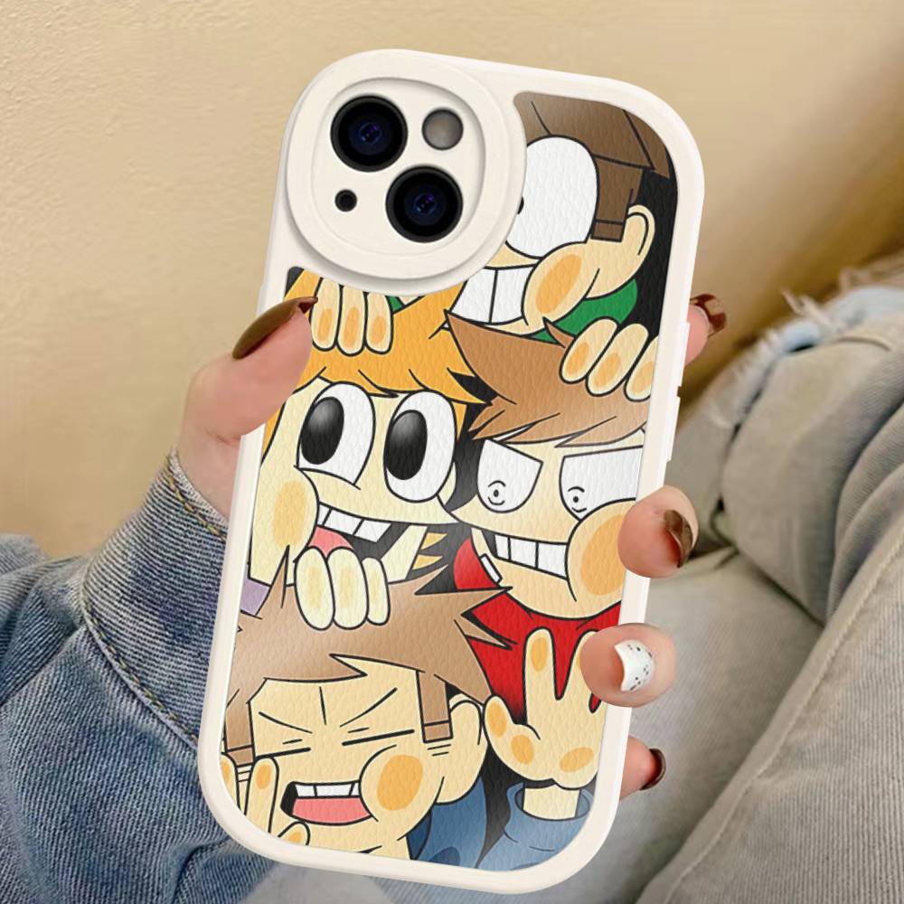 Cartoon Cute E-Eddsworlds Phone Case For IPhone 16 15 14 11 12 13 Pro Max Plus Back Leather Shell