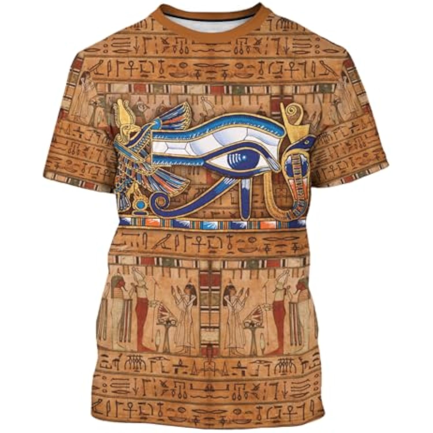 

BJU Стародавній Єгипет Графічна футболка Круглий виріз Футболка 3D-друк Короткий рукав Вільний повсякденний топ Унісекс 6XL