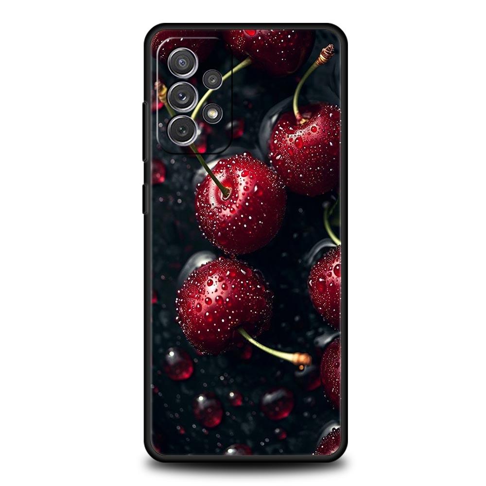 Kirschen Kirschfrucht Handyhülle Für Samsung Galaxy A17 A07 A55 A35 A25 A15 A05 A33 5G A31 A23 A21s A13 A41 A73 A53 A51 A71Abdeckung