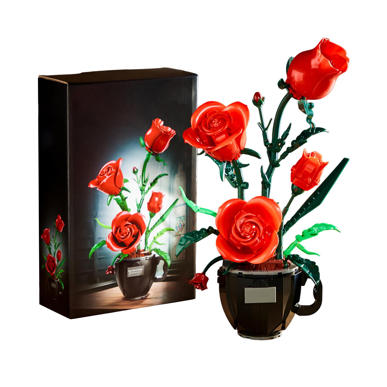 

Bouquet BuildingBlocks, Girl S Gift, Educational Assembly Toy One Size червоний