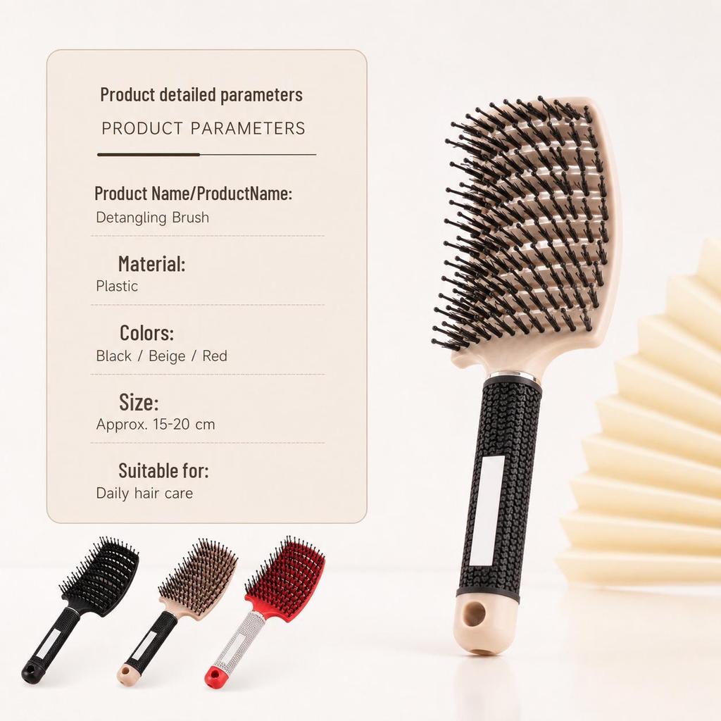 Fluffy Crown Hair Styling Curved Comb for Women's Long Hair