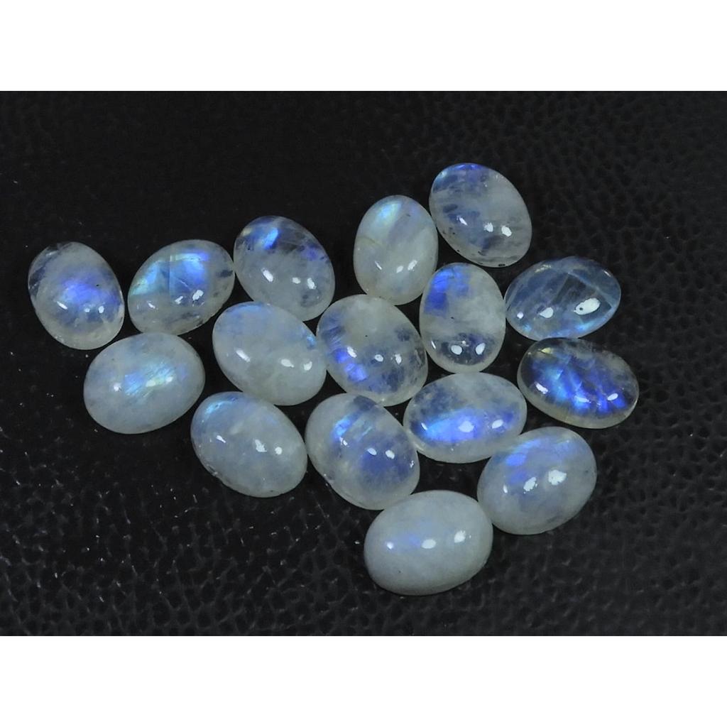 9X13-11X14MM Natural Rainbow Moonstone Oval Cabochon Loose Gemstone 16PcsLot C-1765